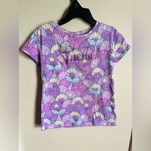 Purple Kids Shirt with Floral Pattern
